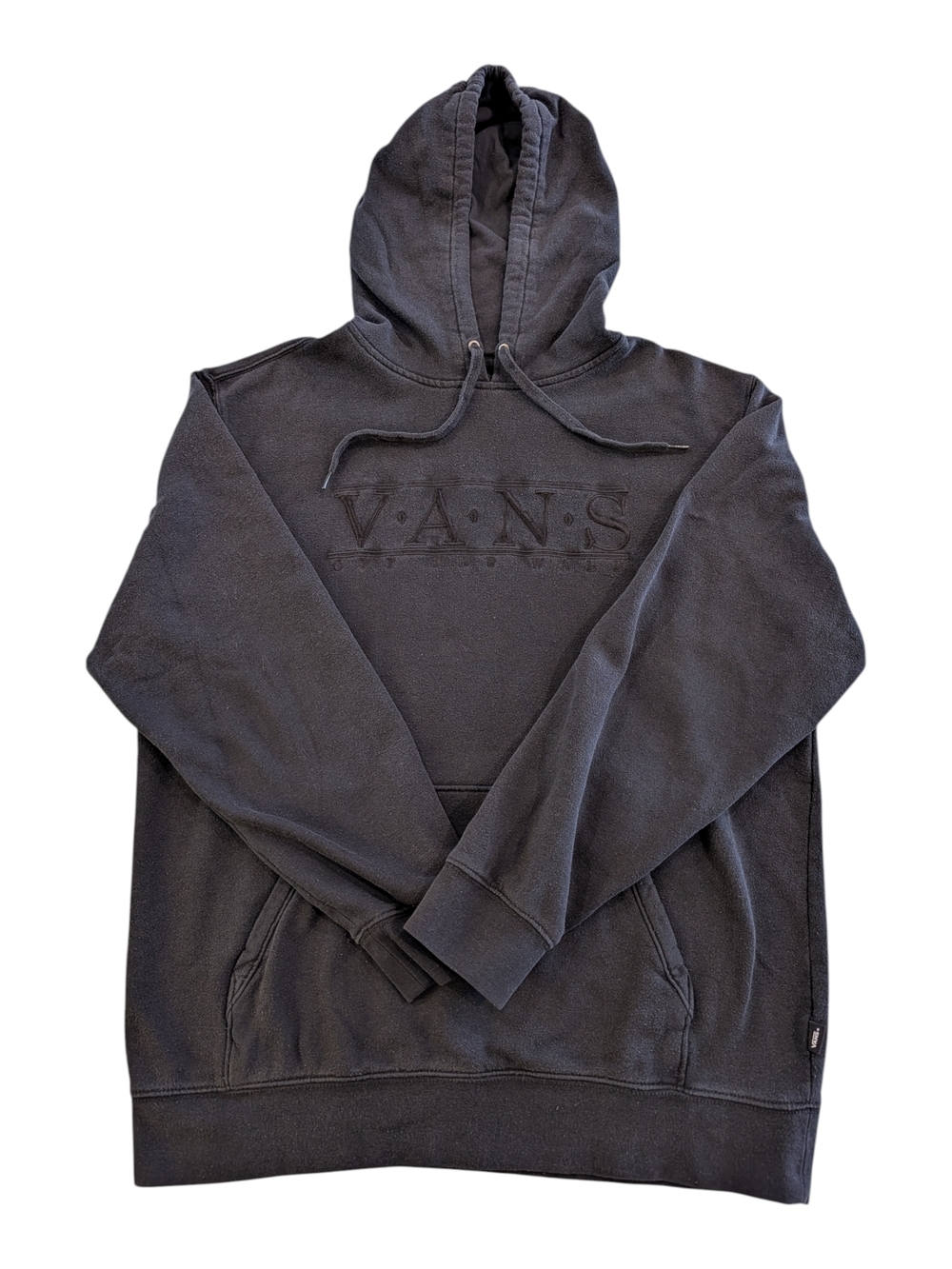 Vans Men's Black Embroidered Logo Pullover Hoodie
